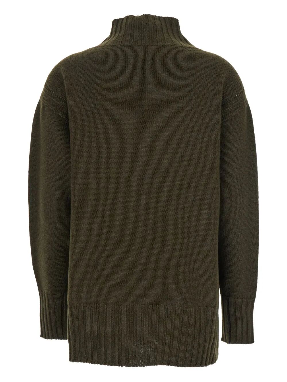 LONG-SLEEVED MOCK NECK CASHMERE SWEATER