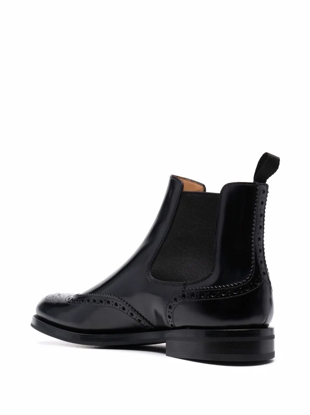 CHARLIZE BROGUE-DETAIL CHELSEA BOOTS