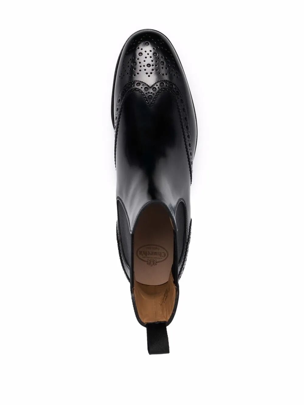 CHARLIZE BROGUE-DETAIL CHELSEA BOOTS