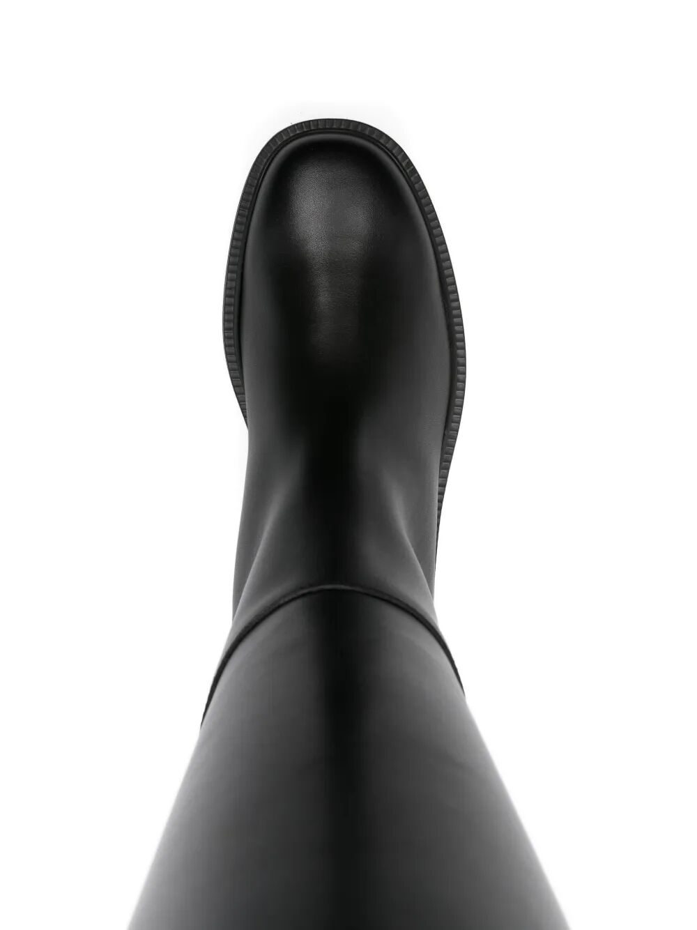 T-BUCKLE LEATHER KNEE-HIGH BOOTS