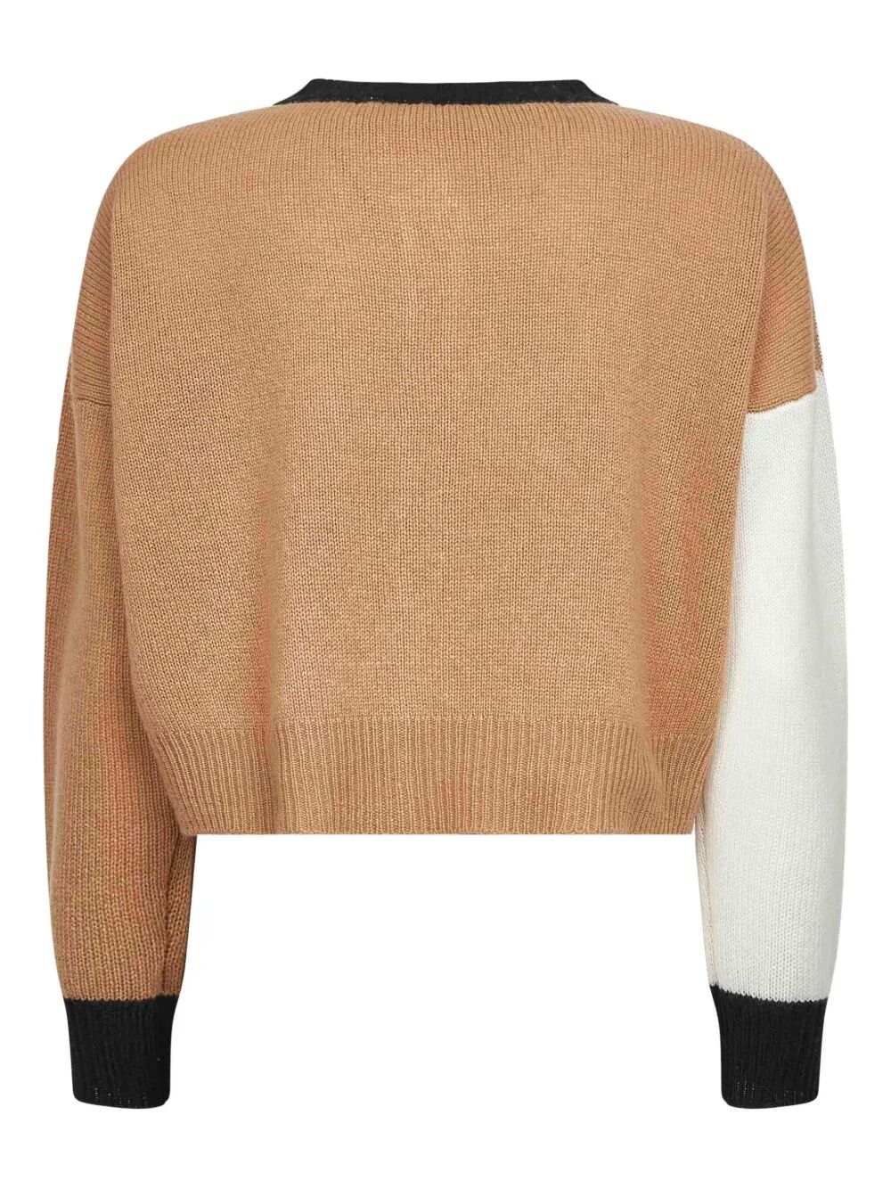 COLOUR-BLOCK CASHMERE CARDIGAN
