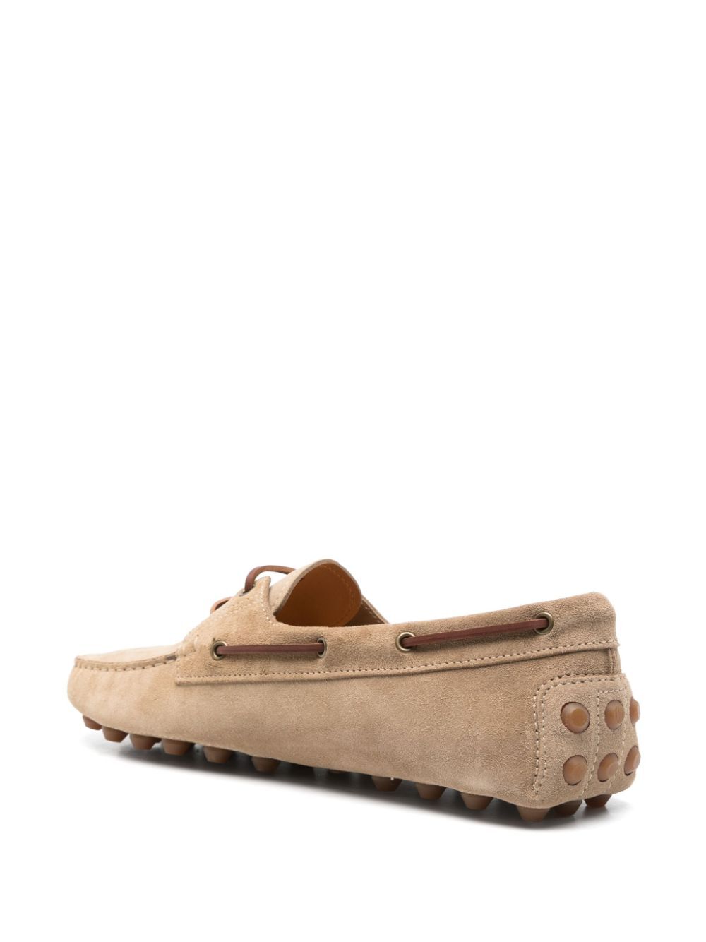 SUEDE GOMMINO BUBBLE LACE-UP BOAT LOAFERS