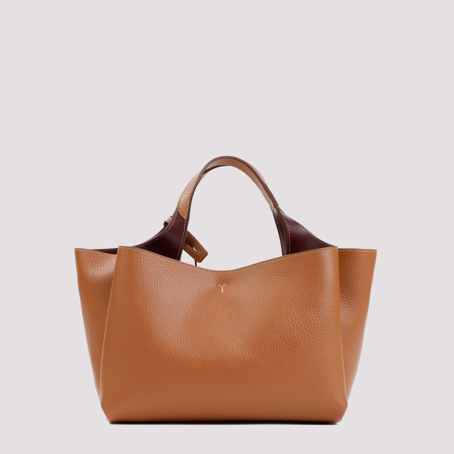 Bauletto Sacca Grained Leather Bag