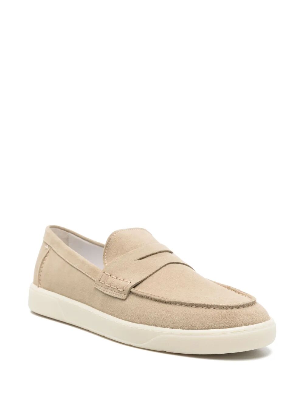 RUBBER SOLE SUEDE LOAFERS