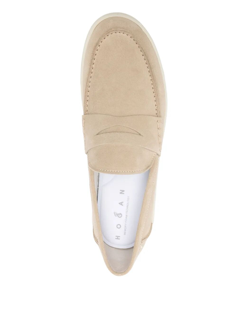 RUBBER SOLE SUEDE LOAFERS