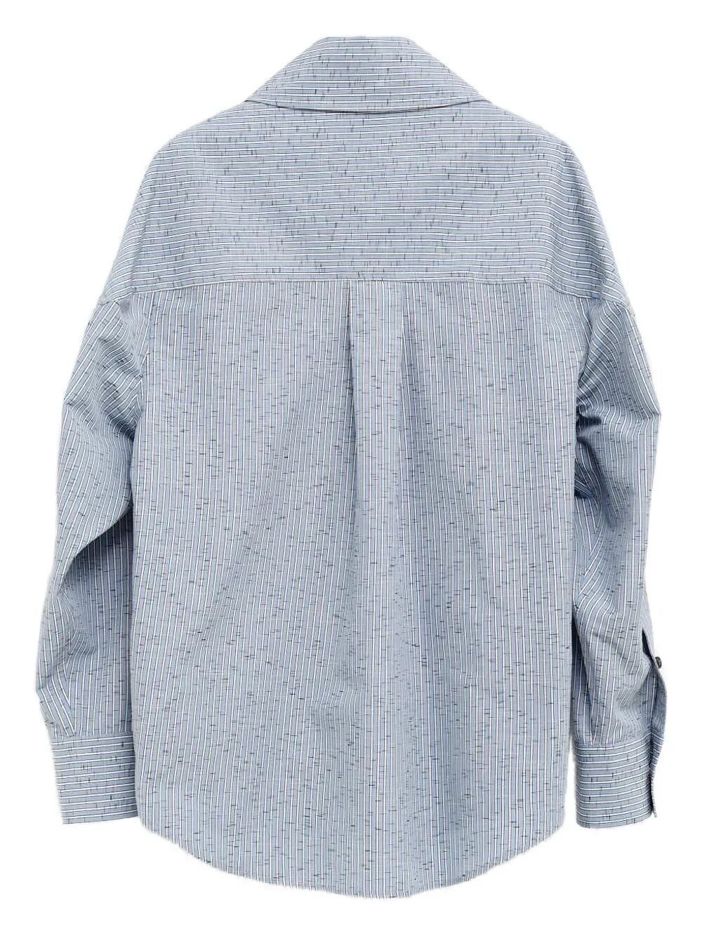 COTTON AND LINEN STRIPED SHIRT