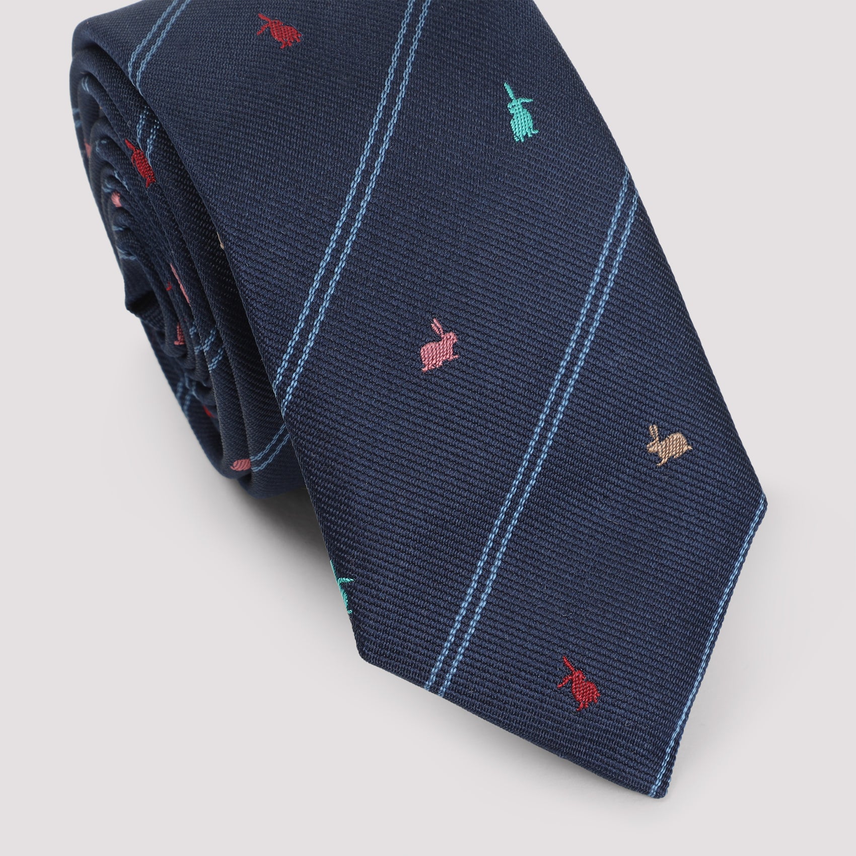 Men Rabbit Stripe Tie