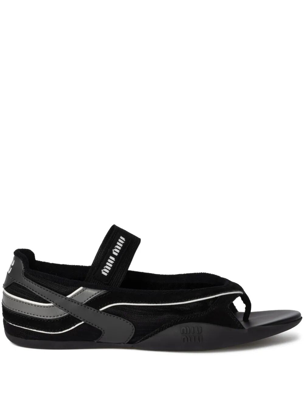 GYMNASIUM TECHNICAL FABRIC THONG BALLERINAS