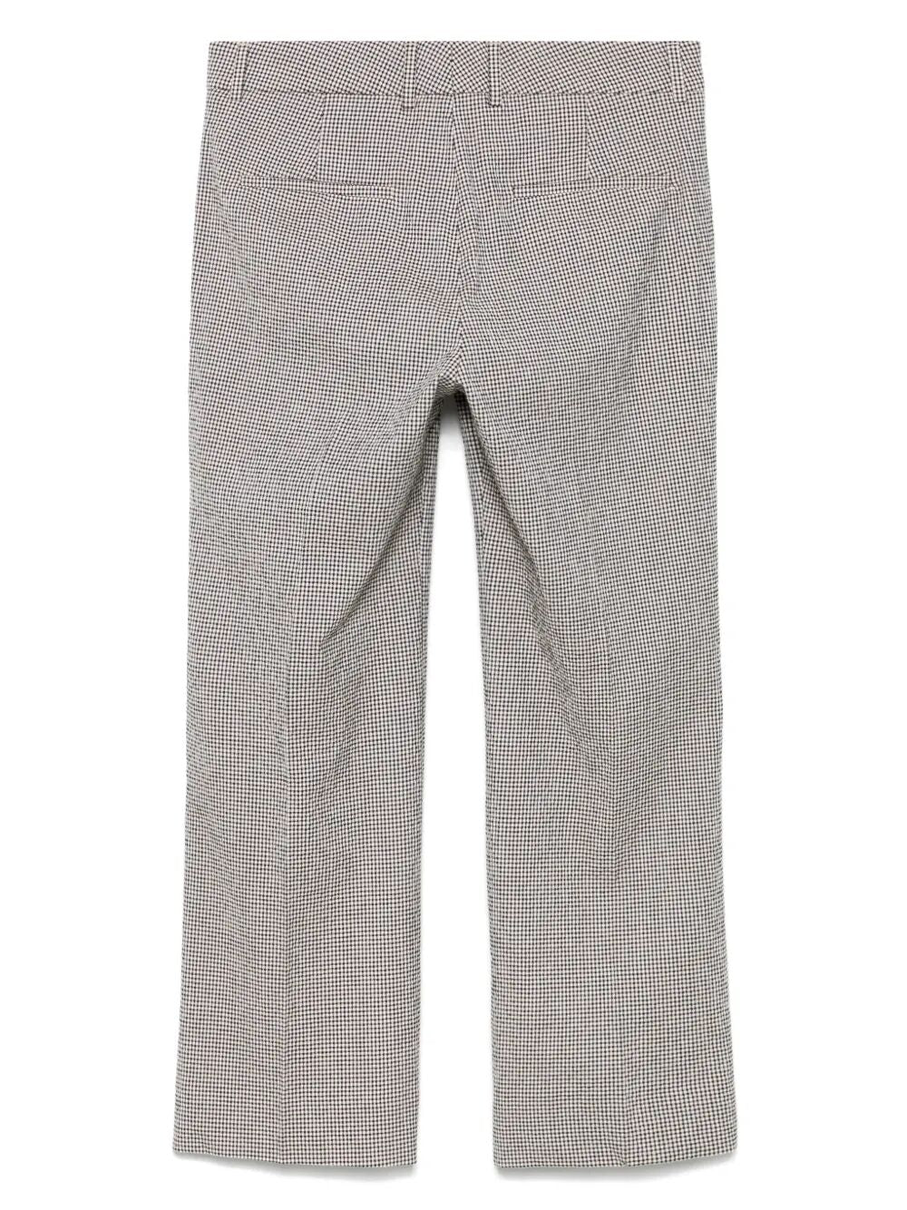 DESIRE COTTON BLEND CHECKED TROUSERS