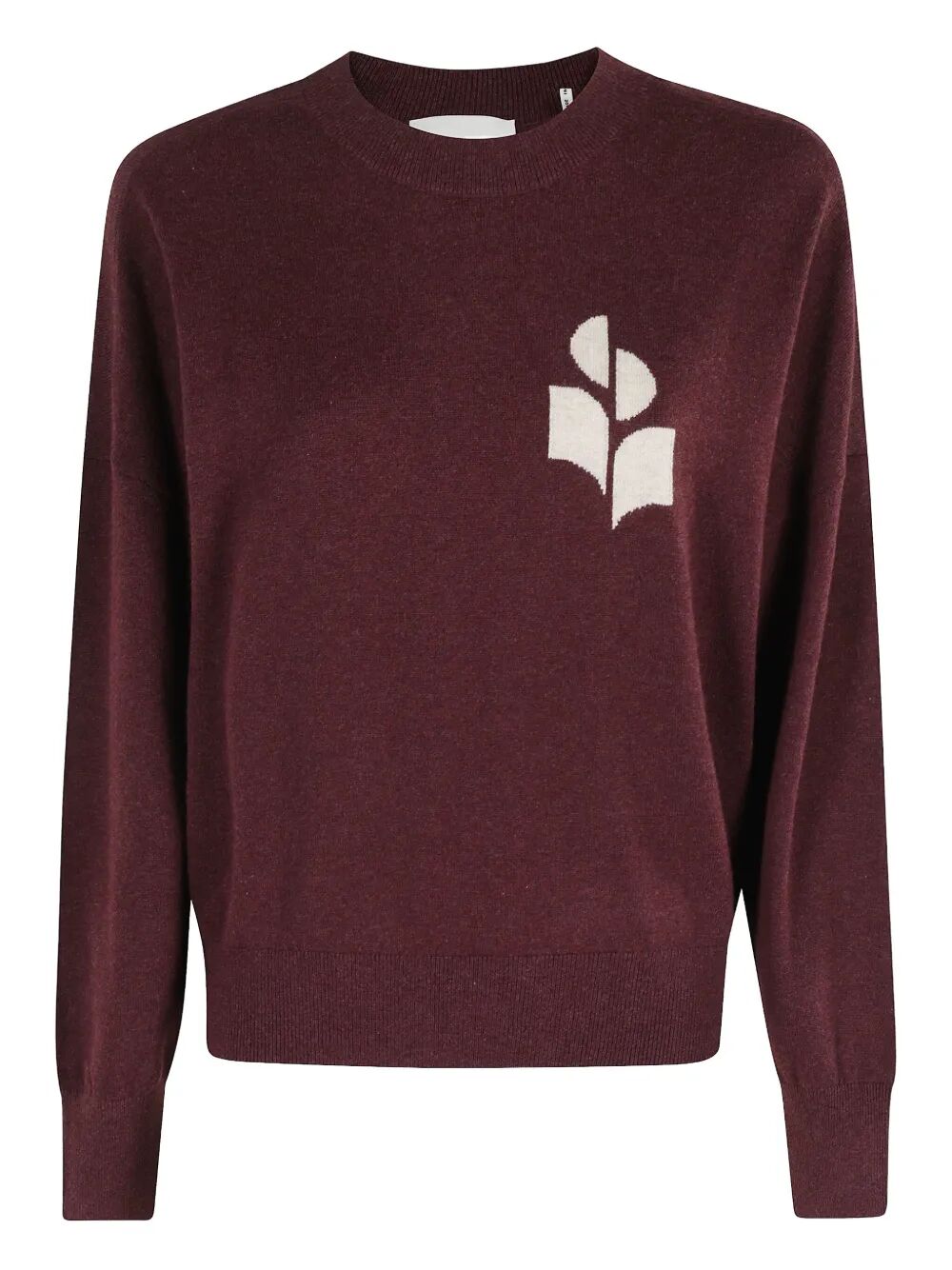 MARISANS MIXED COTTON LOGO SWEATER