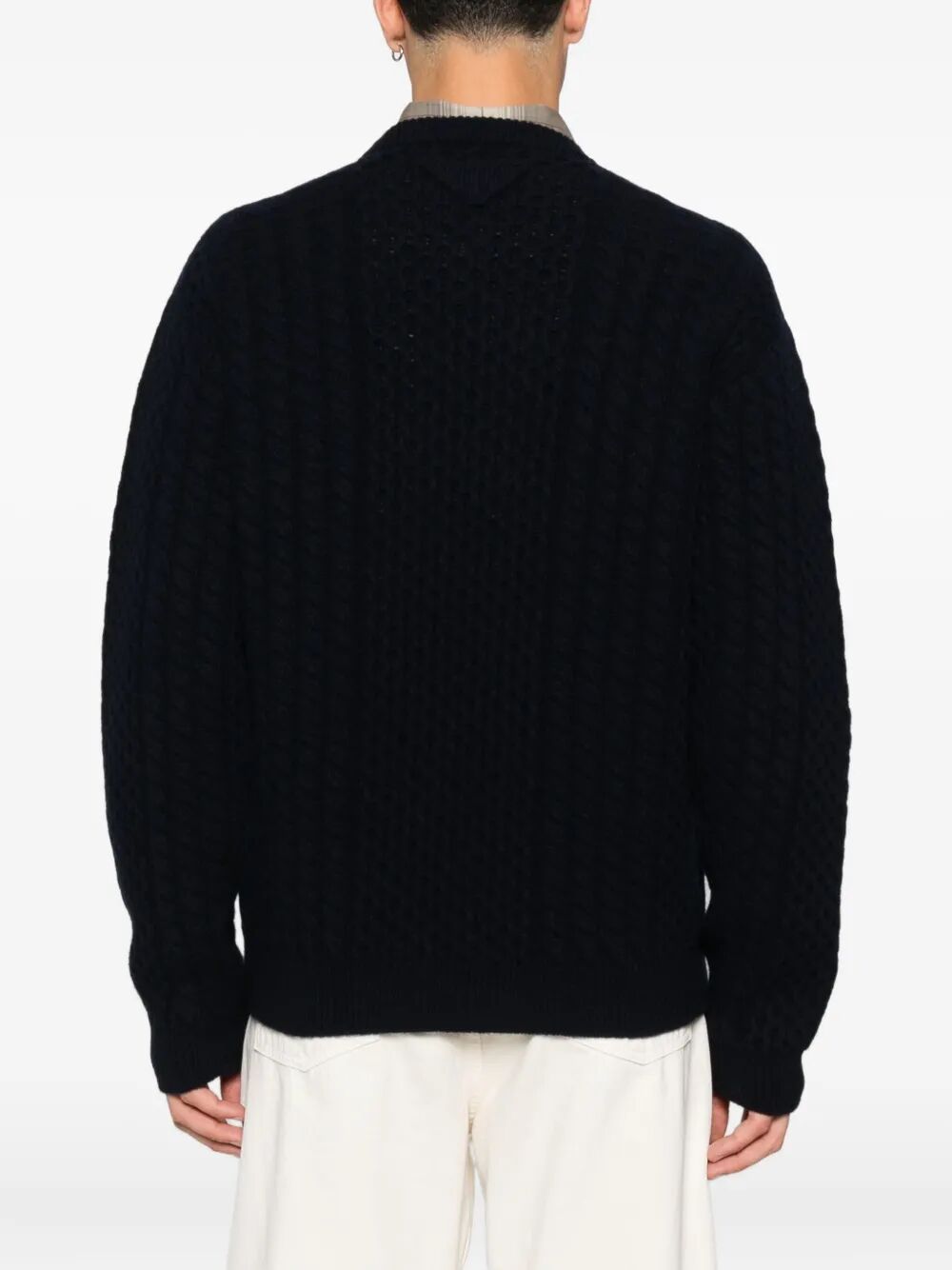 CABLE-KNIT WOOL SWEATER