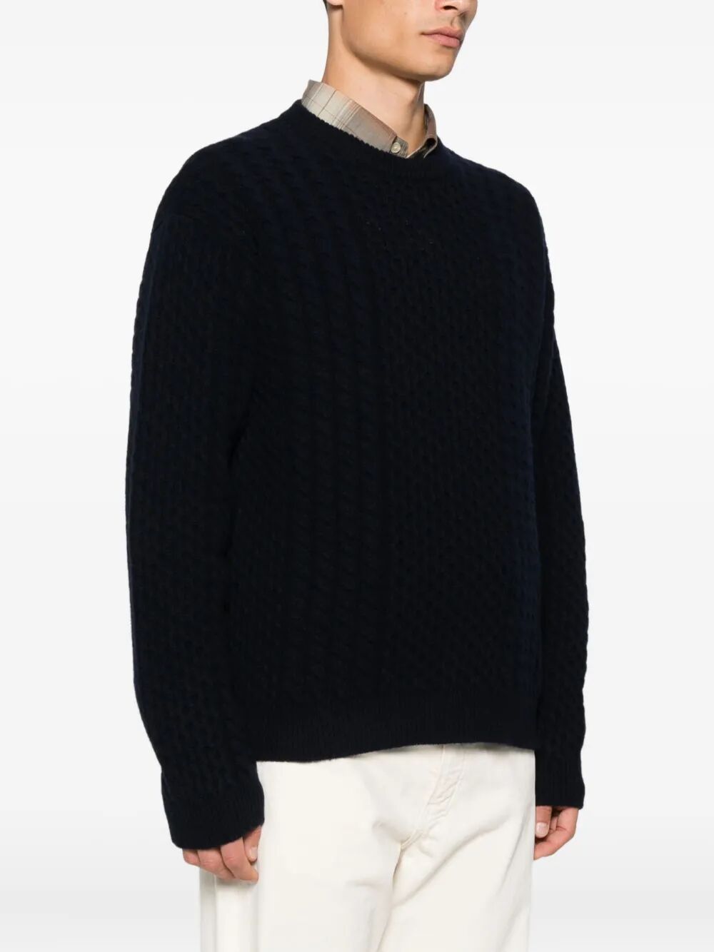 CABLE-KNIT WOOL SWEATER