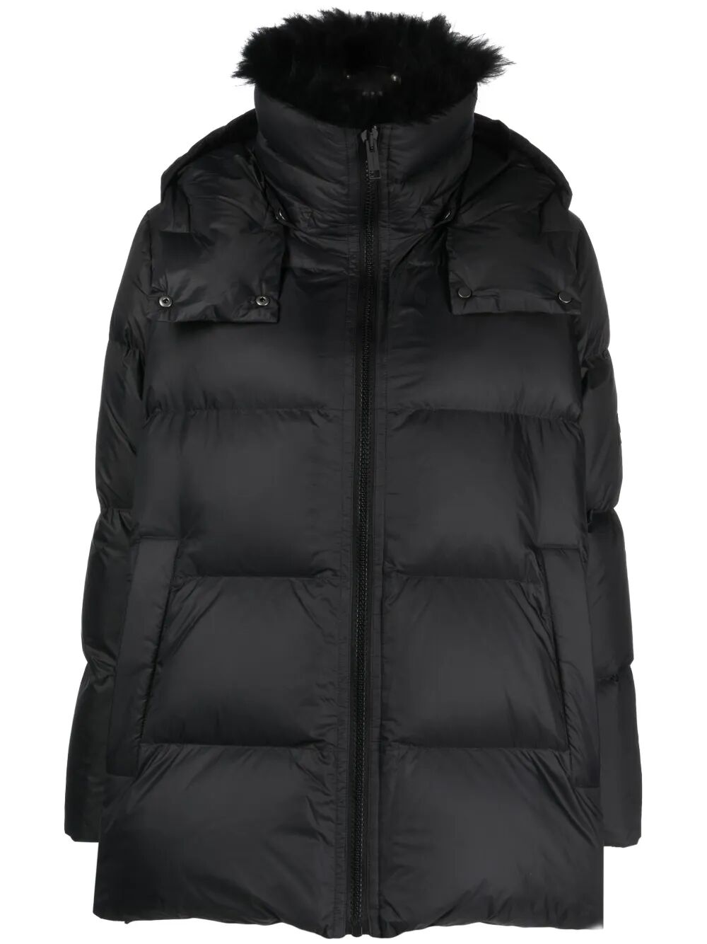 DOUDOUNE HOODED JACKET WITH FUR COLLAR