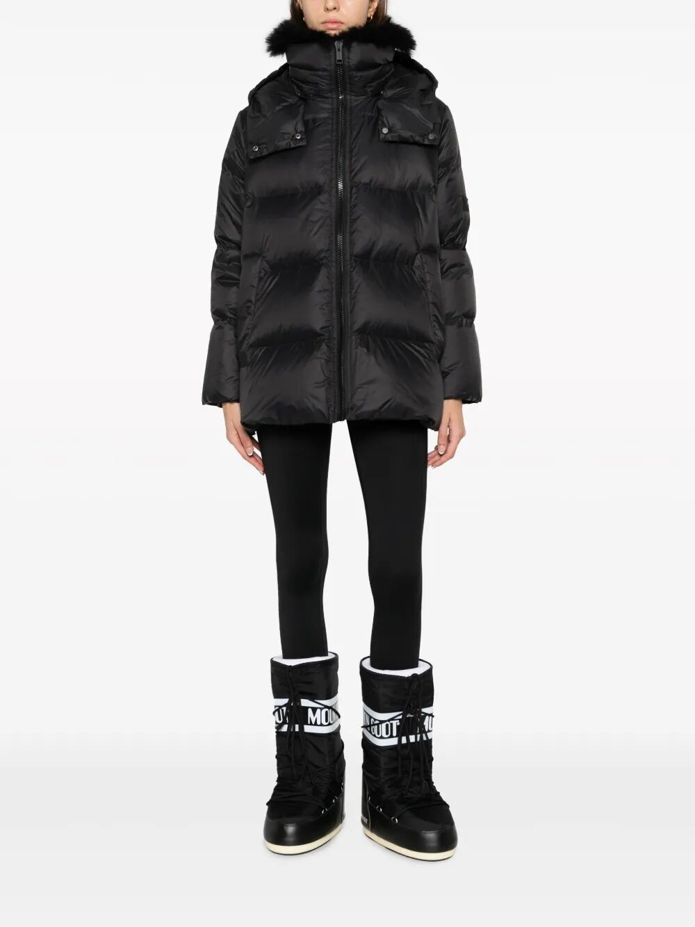 DOUDOUNE HOODED JACKET WITH FUR COLLAR