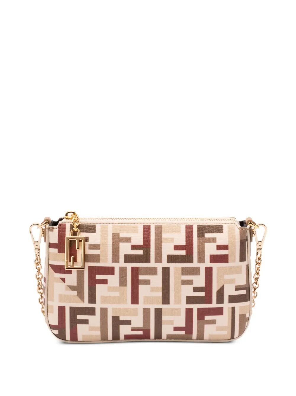 FF FABRIC BAGUETTE POUCH WITH CHAIN