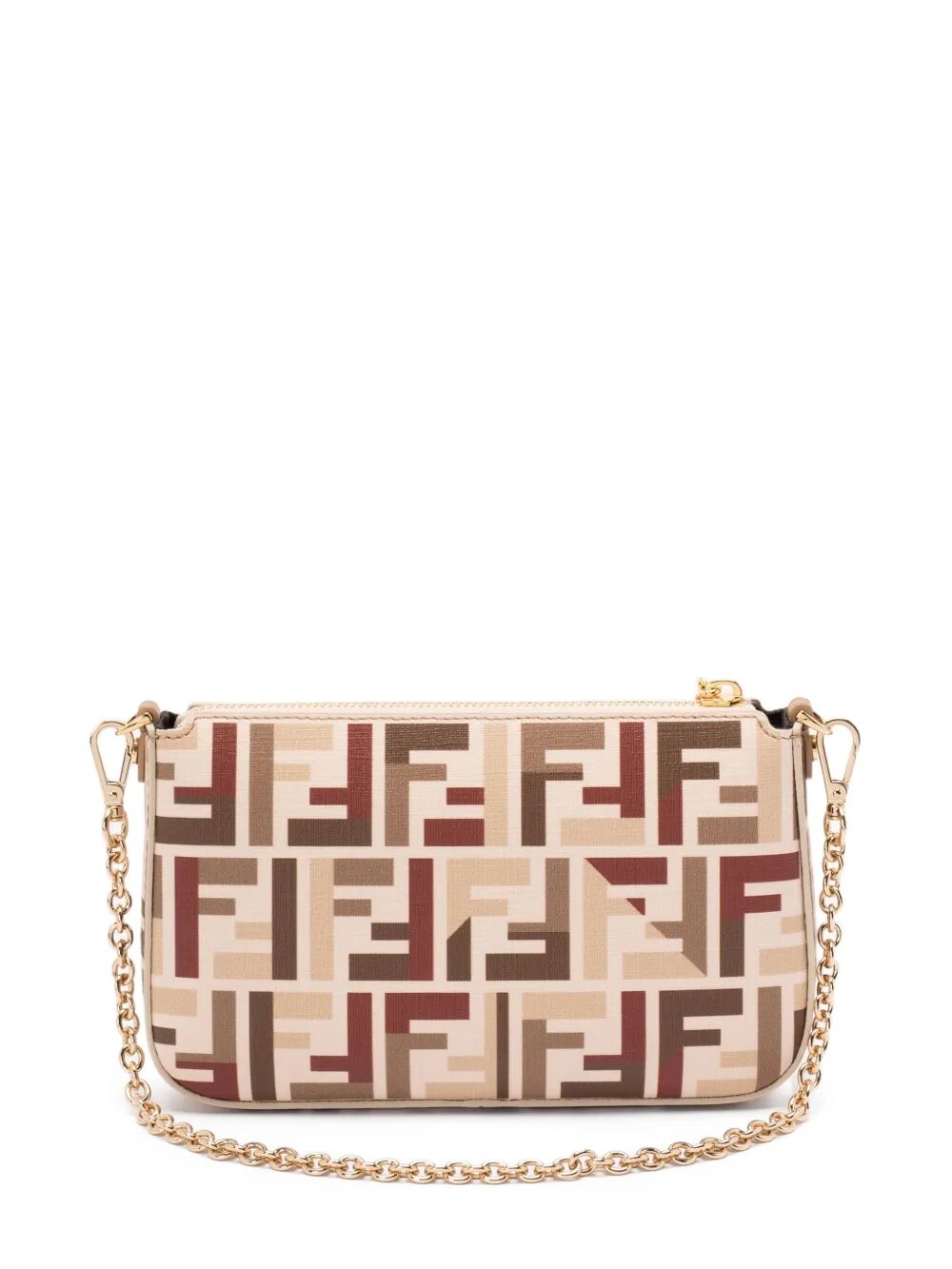 FF FABRIC BAGUETTE POUCH WITH CHAIN
