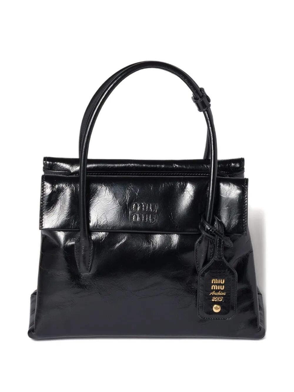 SOLITAIRE SHINY LEATHER BAG