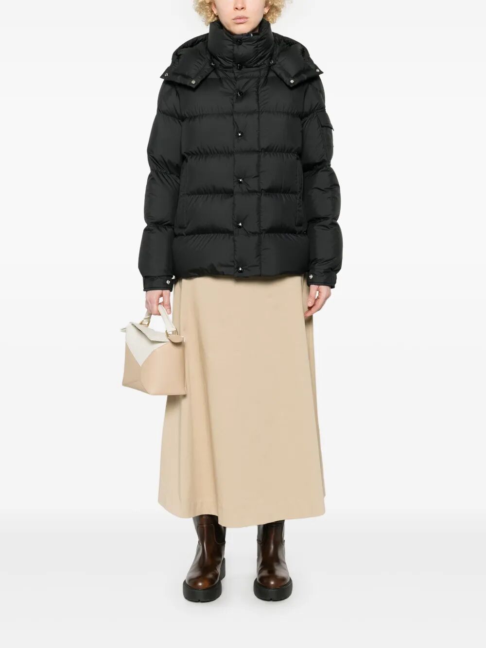 PIUMINO CORTO MONCLER MAYA 70 CON CAPPUCCIO