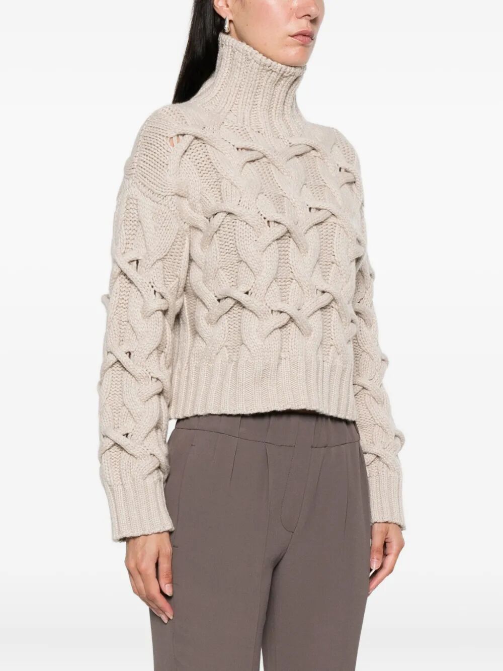 CABLE-KNIT CASHMERE SWEATER