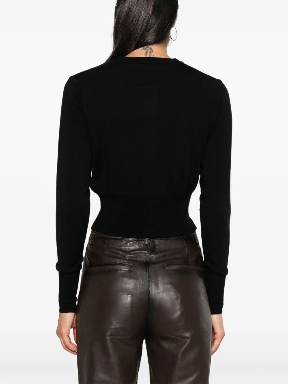 BEA WOOL CROPPED CARDIGAN