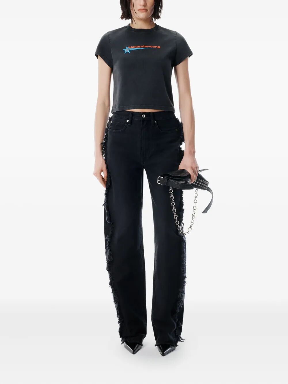 CRYSTAL HOTFIX STAR JERSEY T-SHIRT