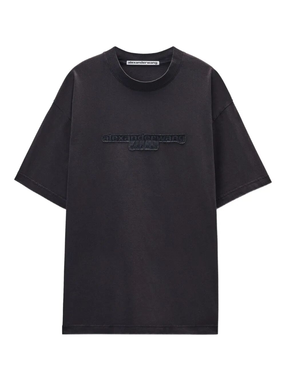 WASHED JERSEY OVERSIZED UNISEX T-SHIRT WTH LOGO PATCH