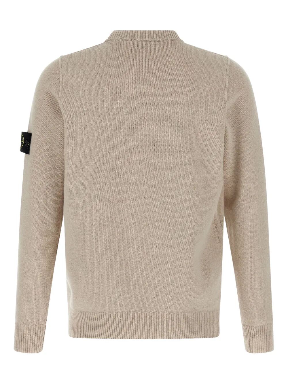 CREW NECK WOOL SWEATER WITH REVERSE STITCH DETAILS
