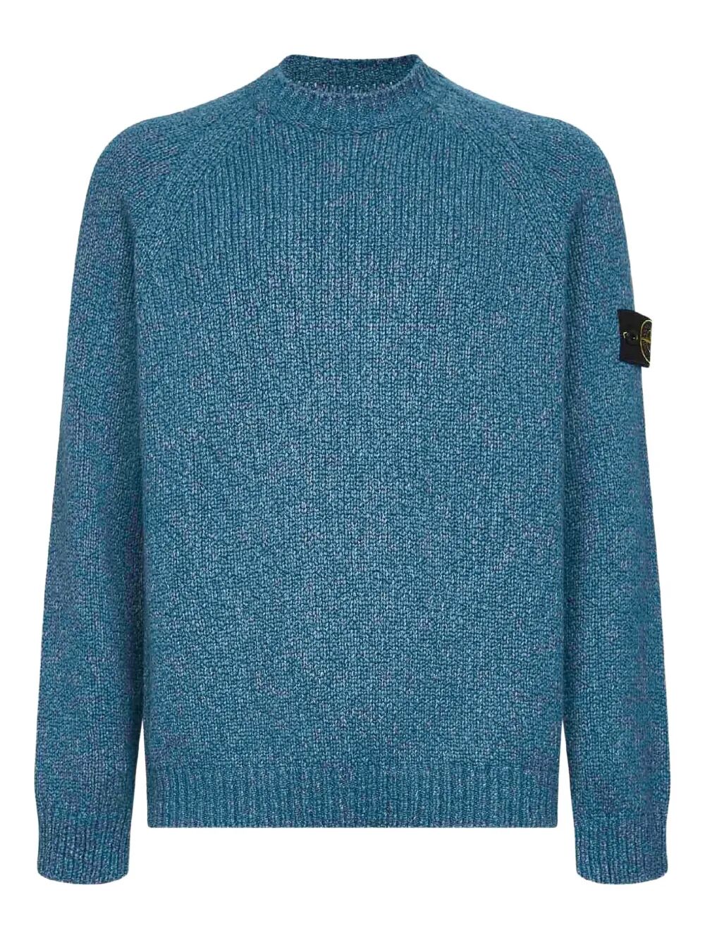 FANCY YARN MOULINÉ WOOL BLEND JUMPER WITH RAGLAN SLEEVES