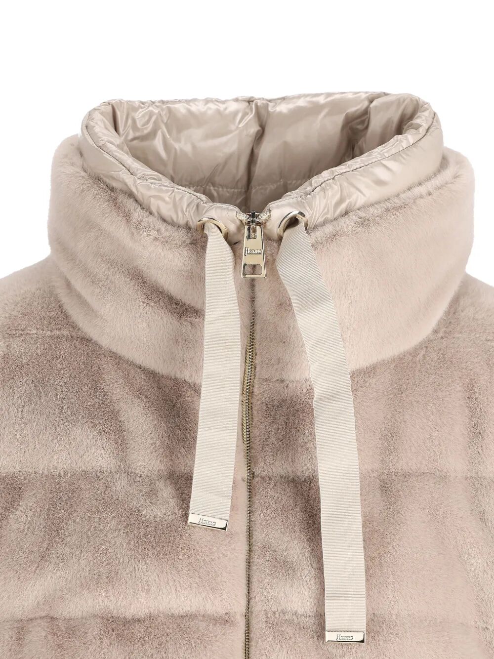 FAUX FUR HIGH NECK DOWN JACKET