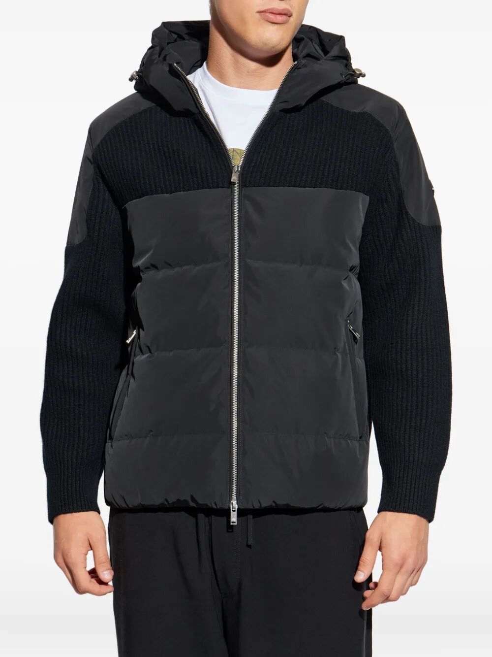 GLENVALE RIBBED-PANEL PADDED JACKET