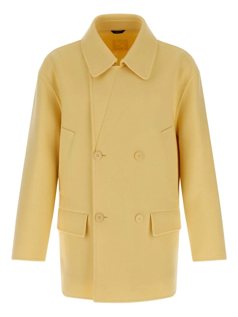 WOOL DOUBLE-BREASTED PEA COAT