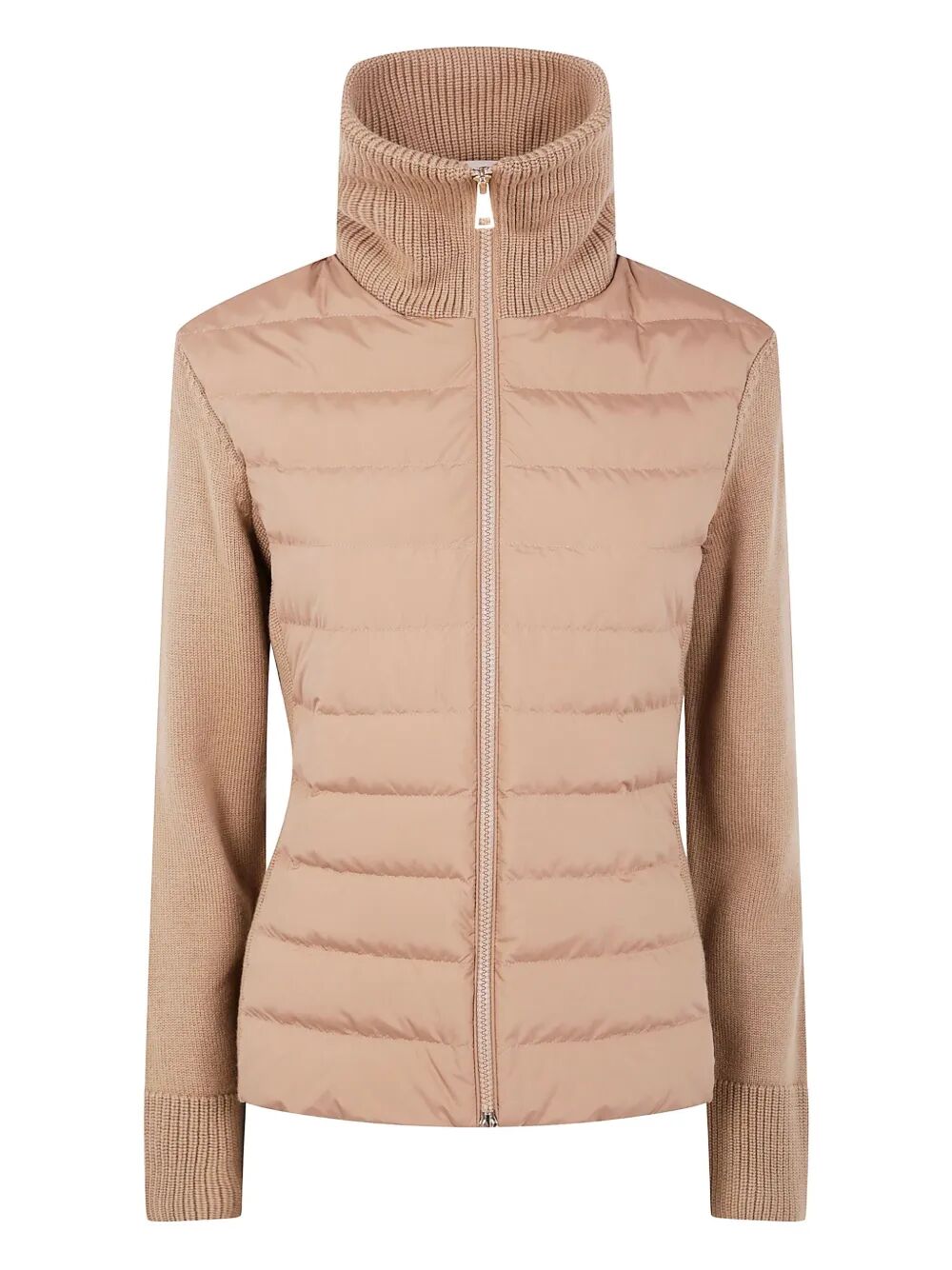 PADDED WOOL ZIP-UP CARDIGAN