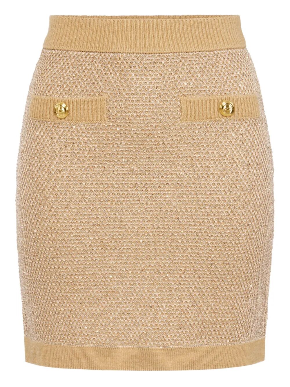 KNITTED MINI SKIRT WITH SEQUINS