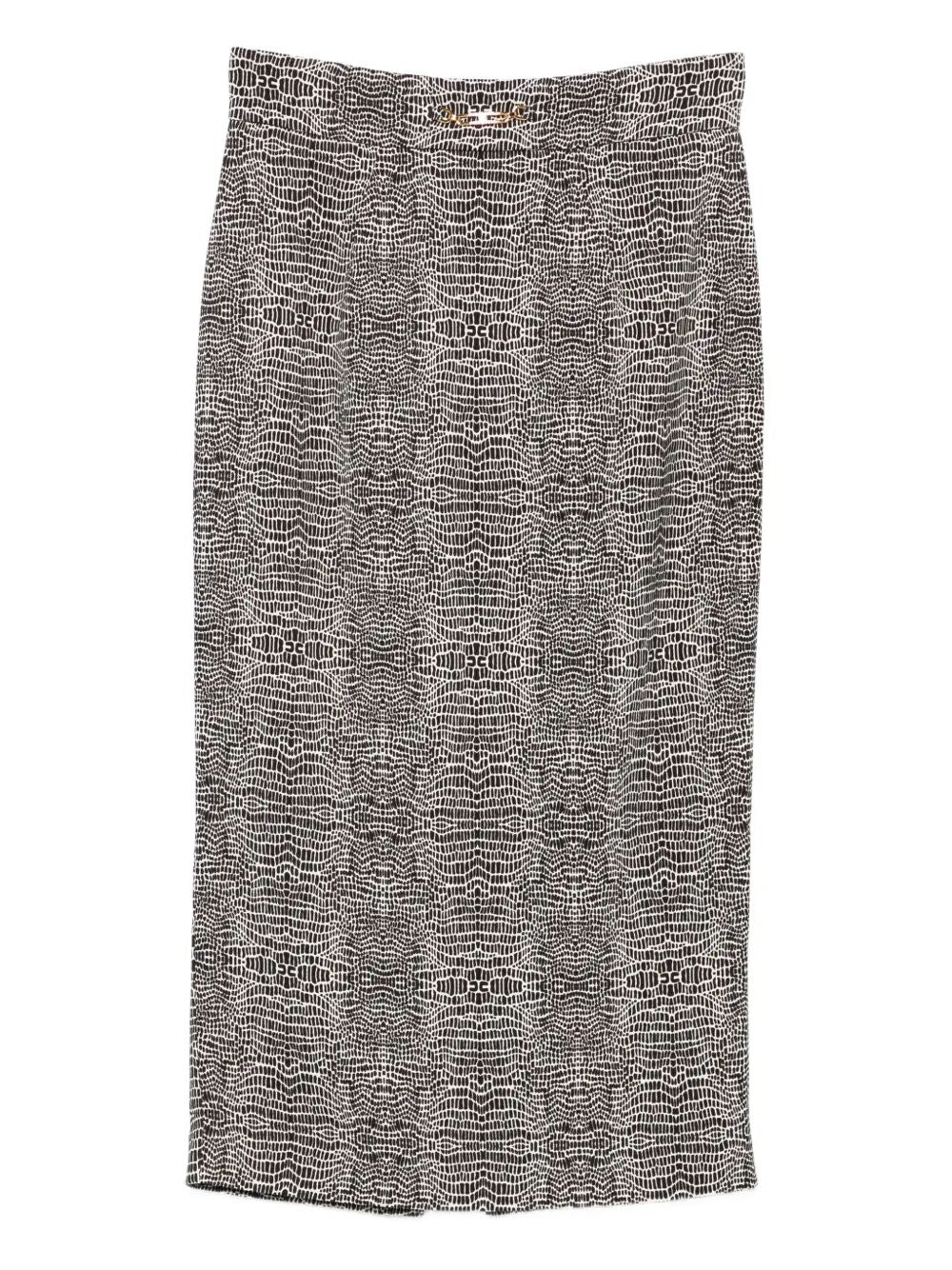 PYTHON PRINT VISCOSE PENCIL SKIRT