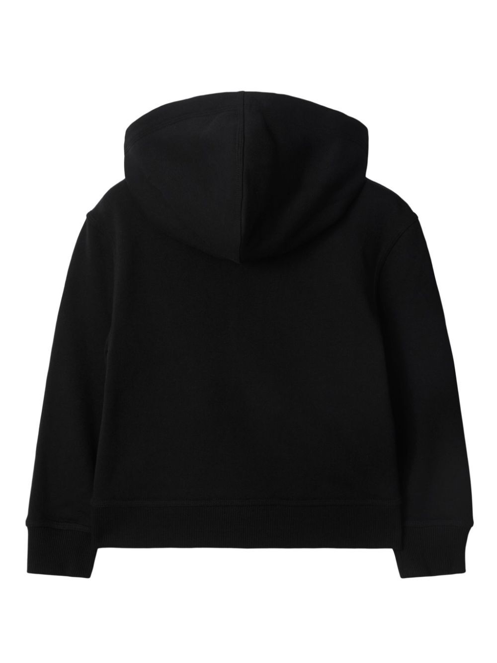 CHECK LABEL COTTON ZIP HOODIE