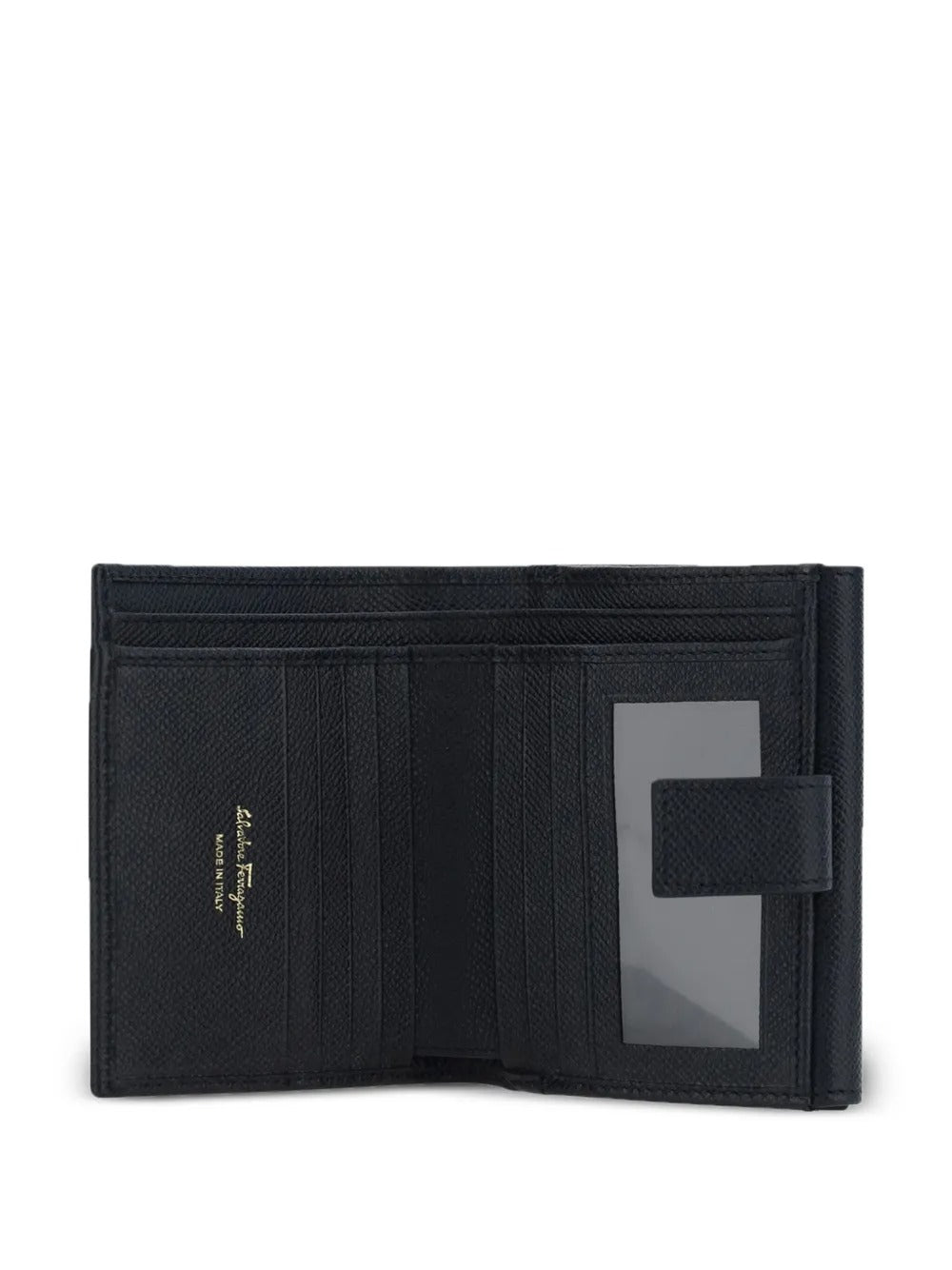 HAMMERED LEATHER GOLD GANCINI COMPACT WALLET