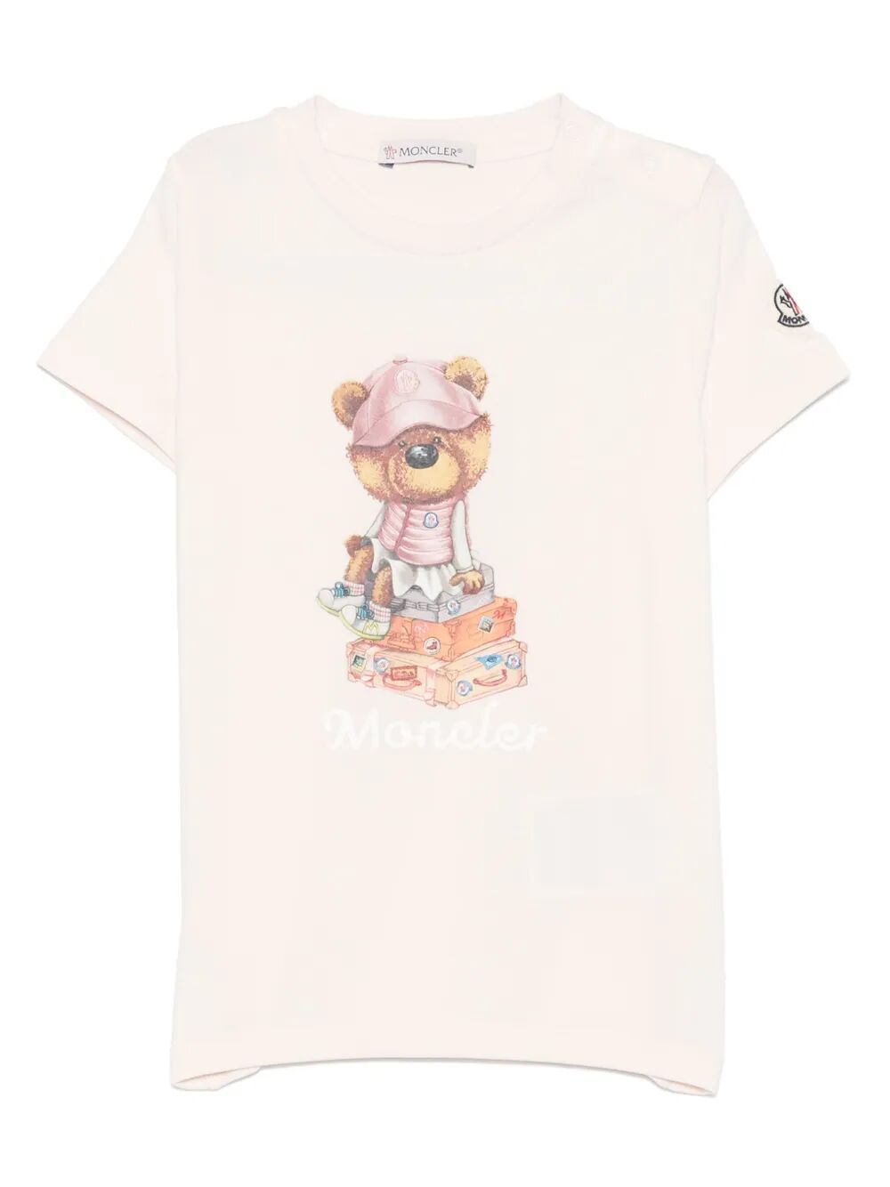TEDDY BEAR MOTIF COTTON T-SHIRT