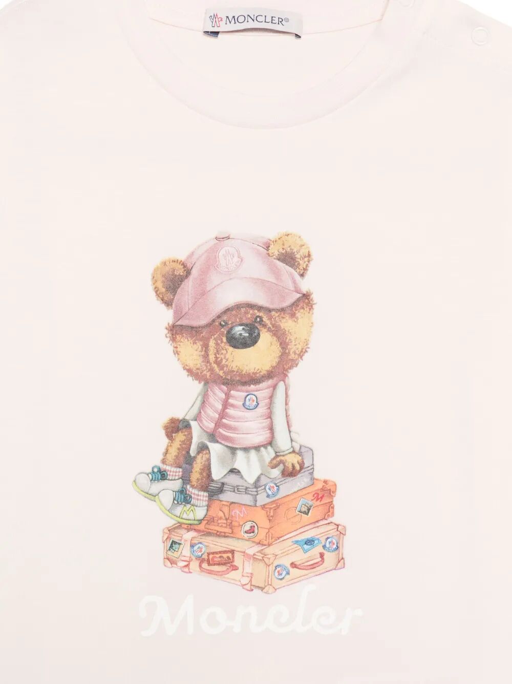 TEDDY BEAR MOTIF COTTON T-SHIRT