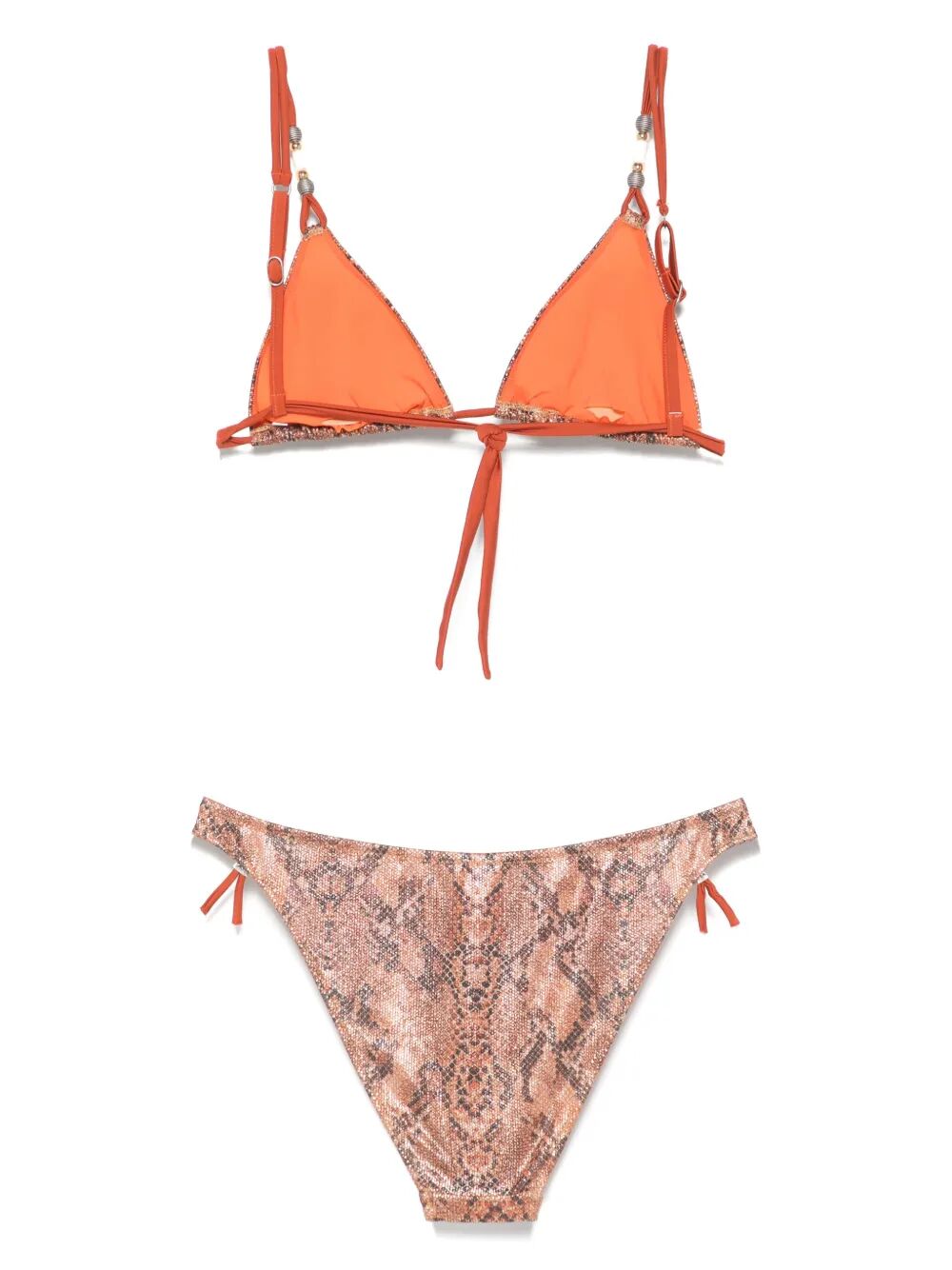 SNAKE PRINT TRIANGLE BIKINI