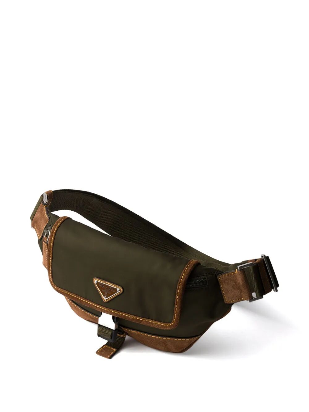 RE-NYLON AND SUEDE BELT BAG