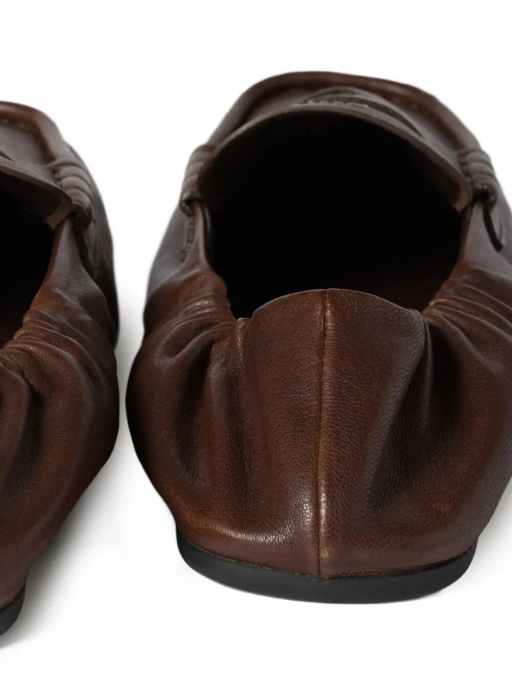 RUCHES NAPPA LEATHER LOAFERS