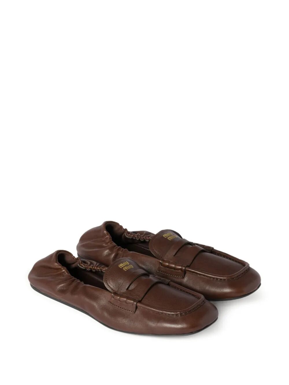 RUCHES NAPPA LEATHER LOAFERS