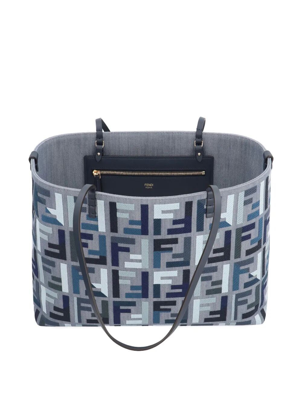 ROLL LARGE CANVAS SHOPPER WITH FF EMBROIDERY