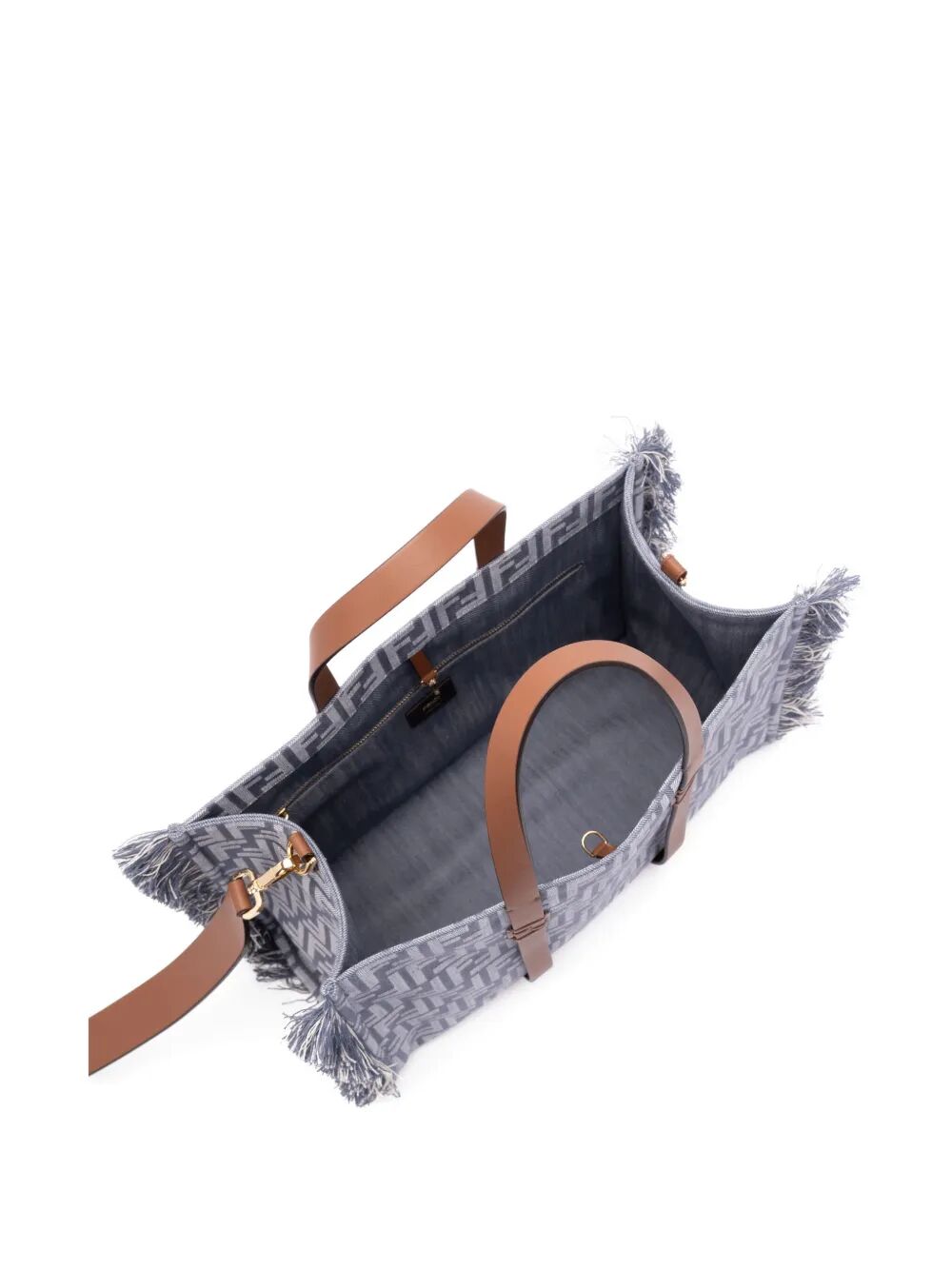 SUMMER TOTE DENIM-EFFECT FF JACQUARD BAG