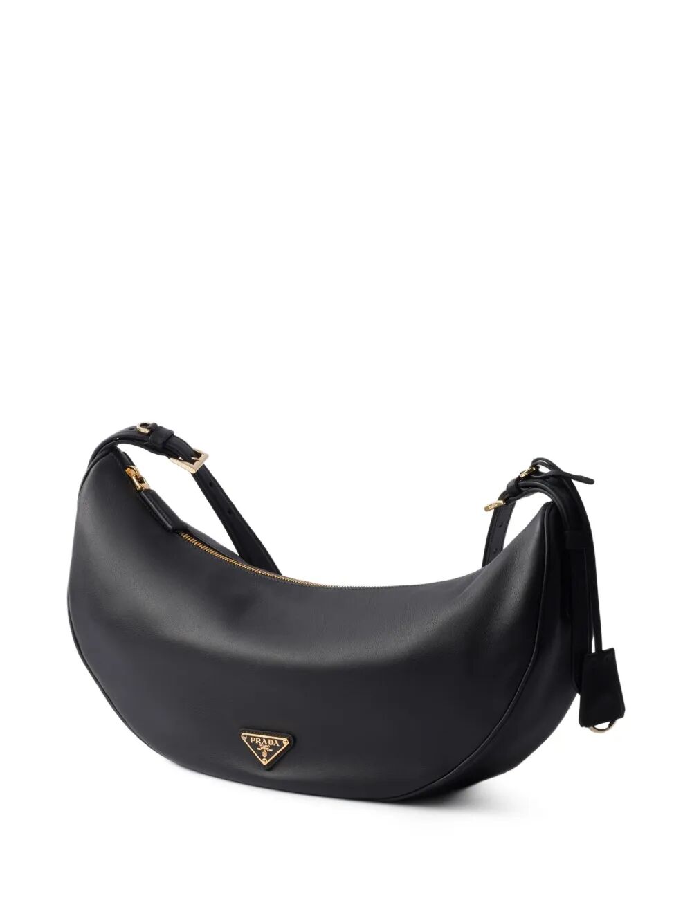 DEMI-LUNE LARGE LEATHER SHOULDER BAG