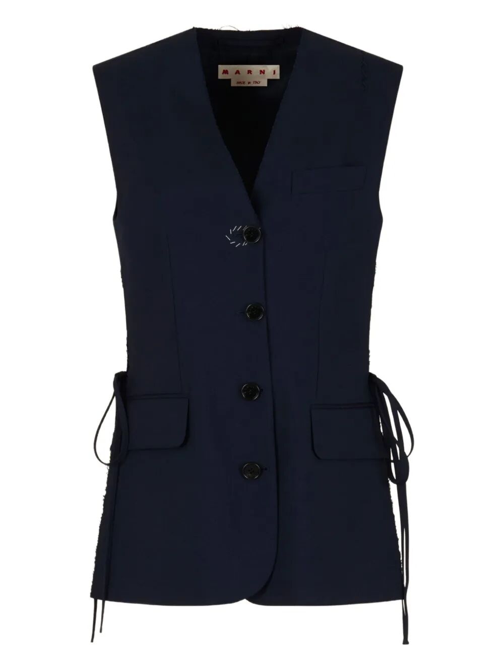 WOOL WAISTCOAT WITH SIDE SLITS