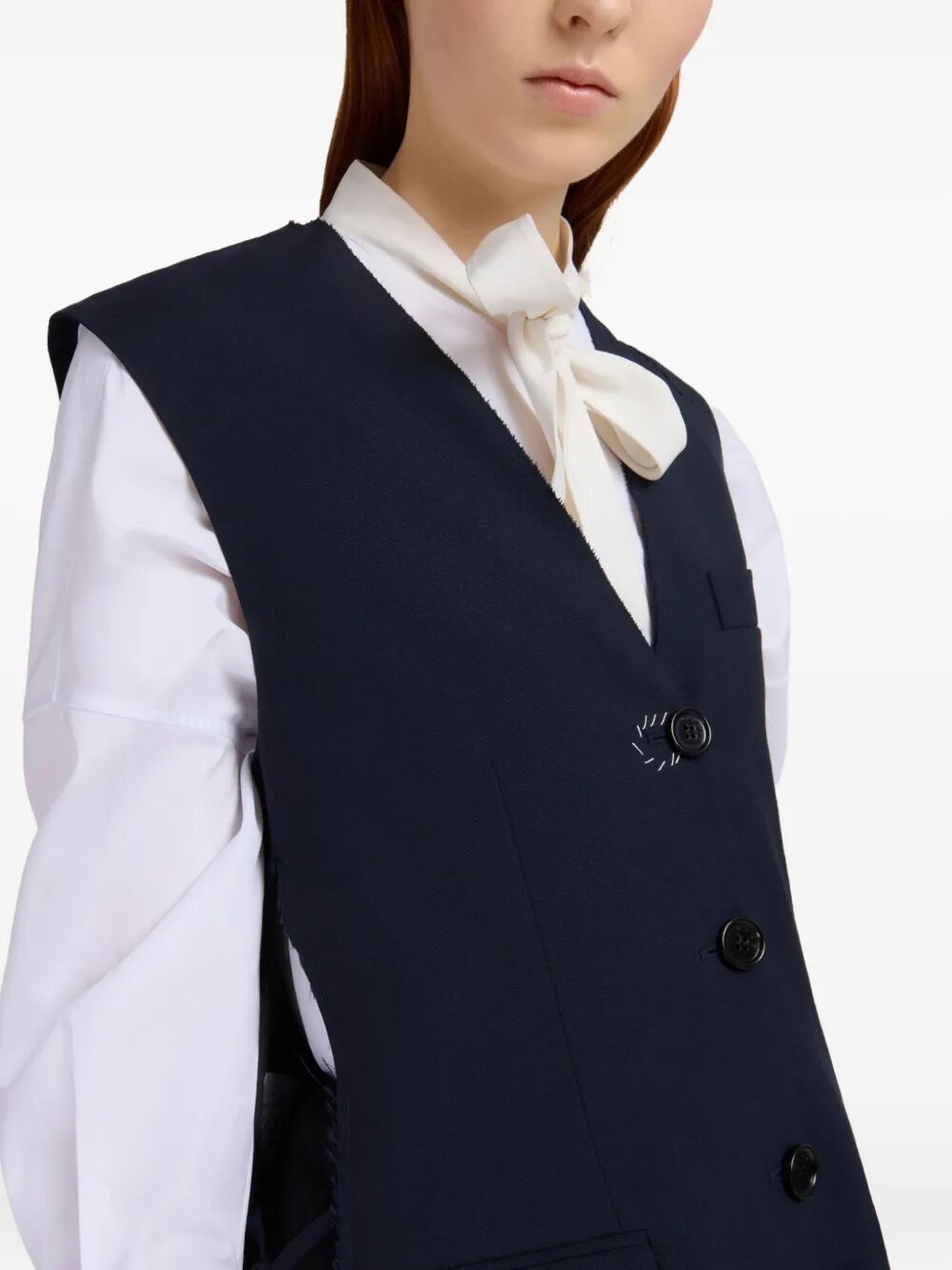 WOOL WAISTCOAT WITH SIDE SLITS
