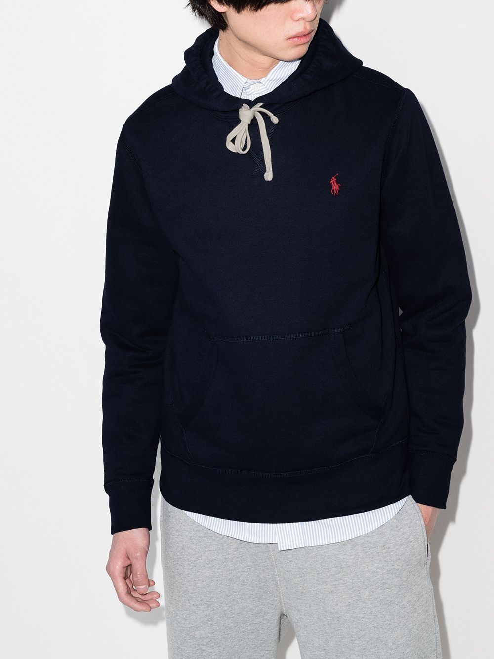THE RL COTTON-BLEND FLEECE HOODIE