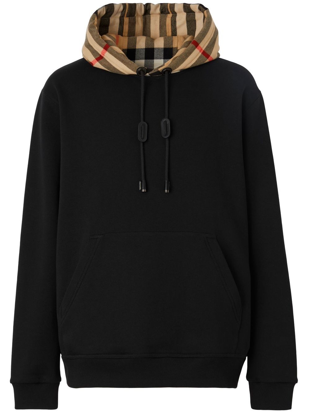 CHECK HOOD COTTON HOODIE