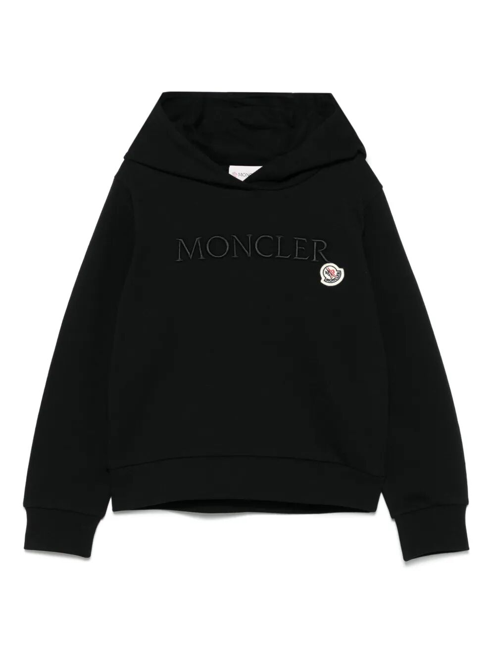 EMBROIDERED TONAL LOGO COTTON HOODIE